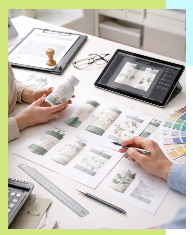 Профессиональная разработка дизайна и текста этикетки продукции в Кисловодске