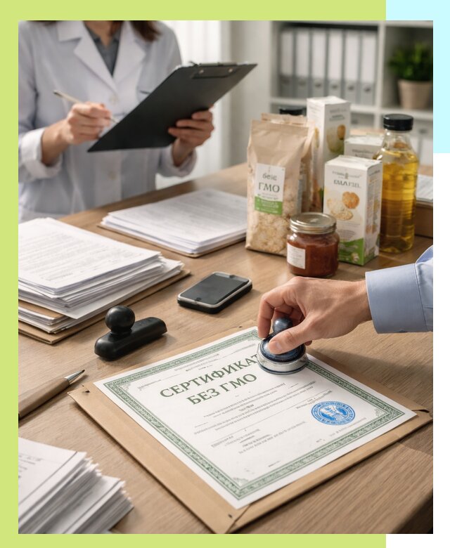 Получение сертификата Без ГМО для продукции в Кисловодске